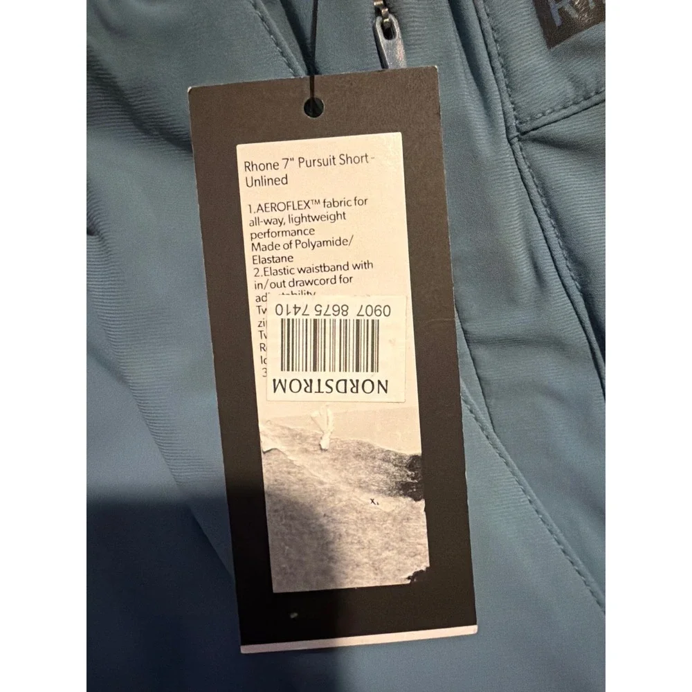 Rhone 7 Pursuit Short Unlined Blue Mens XL AEROFLEX Performance Training 101722